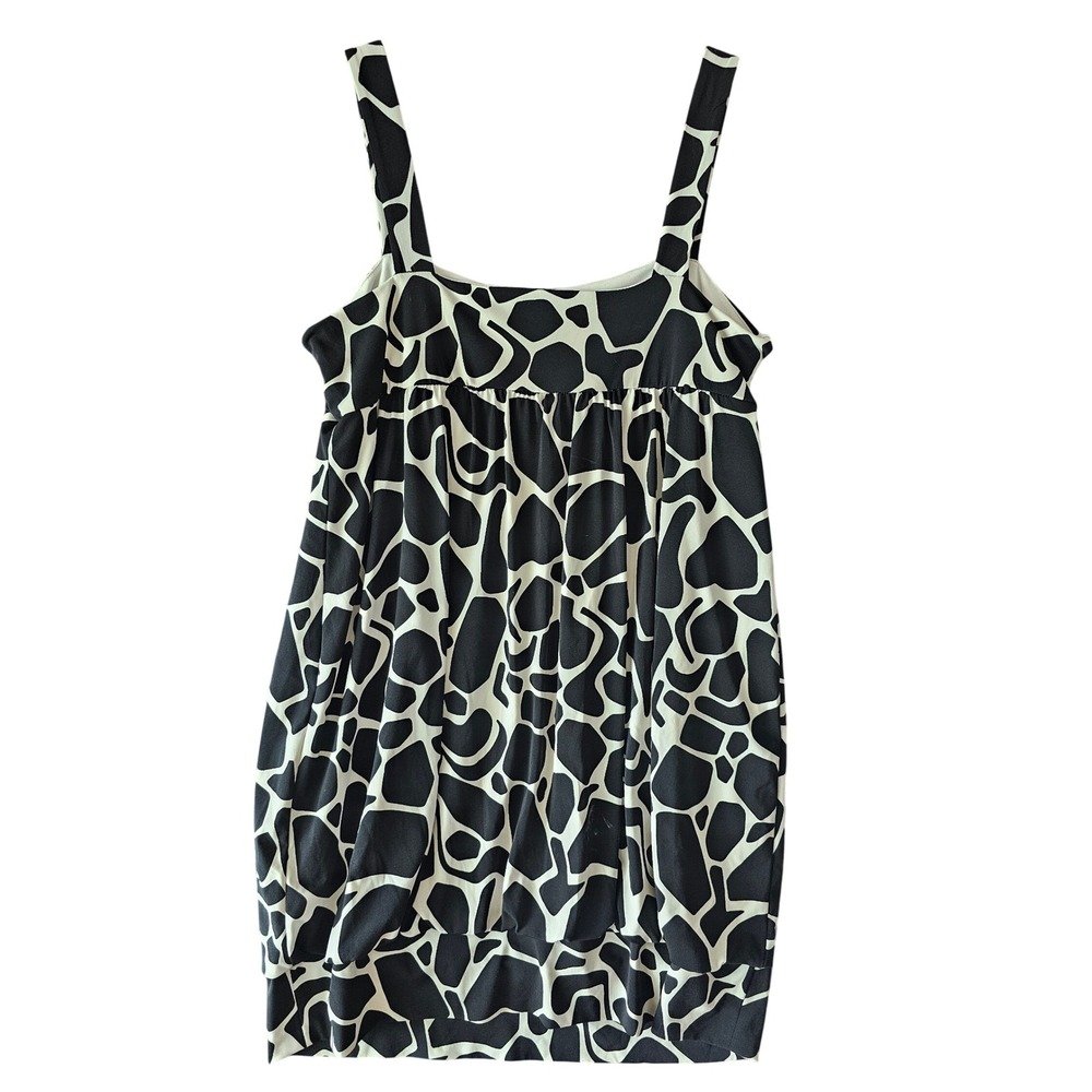 Scarlett Y2K Black & White Print Sleeveless Bubble Hem Dress Size 16 - Picture 7 of 9